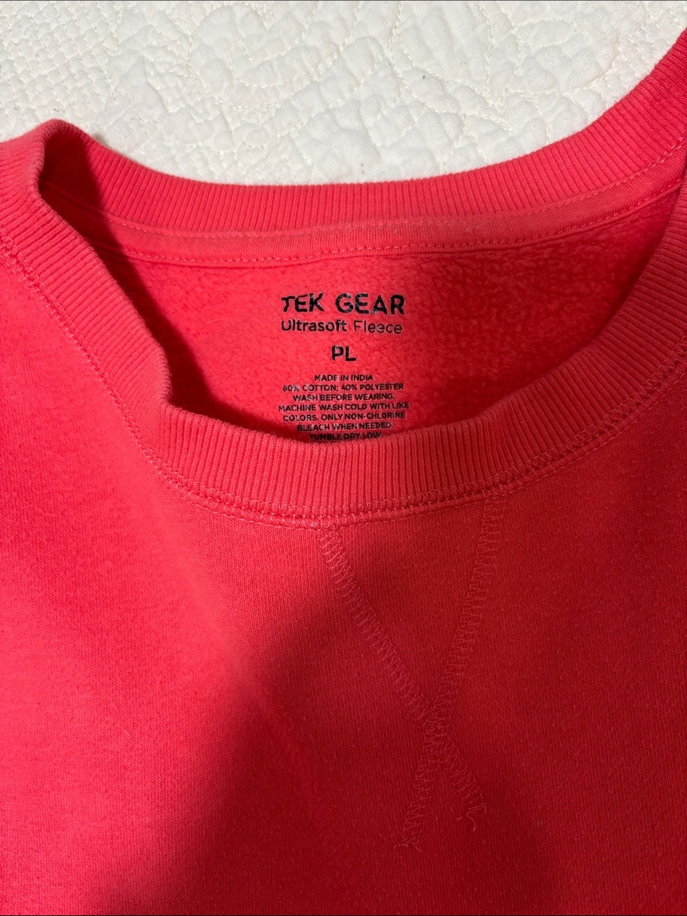 tek gear Coral Crewneck Fleece Sweater